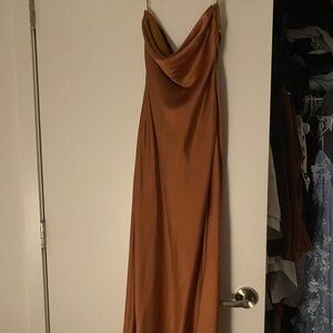 Maxi neutral brown Lelis dress